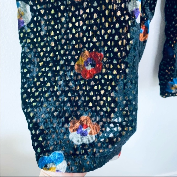 COPY - Anthropologie Eva Franco Velvet Metallic Pasquette Floral Wide Leg Pants… - Picture 10 of 14